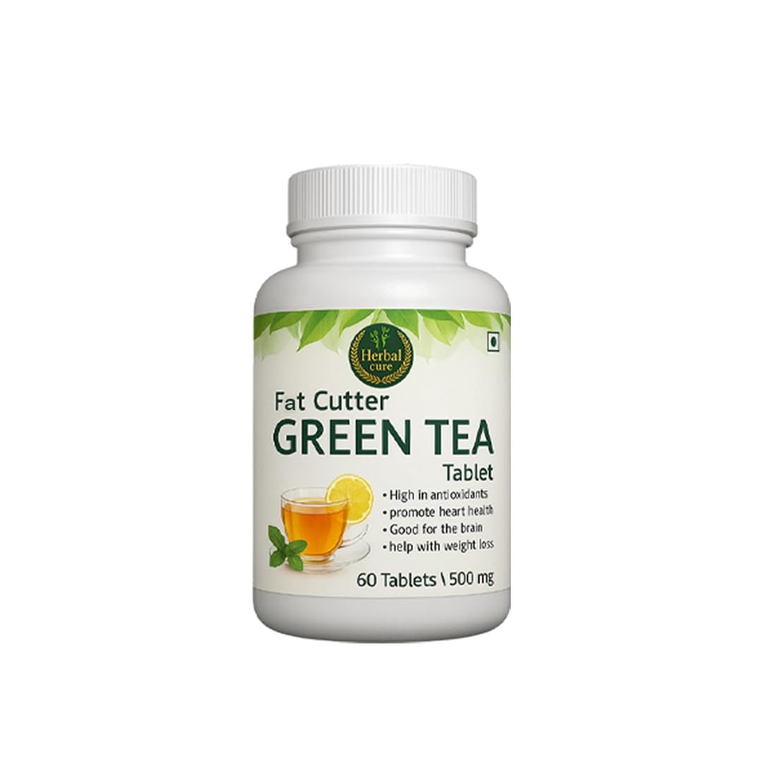Fat Cutter Green Tea Wellness Tablet | Herbal Supplement with Green Tea Extract for Daily Wellness, Active Lifestyle & Routine Support | Easy to Consume Tablets