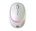 Portronics Toad IV Bluetooth Mouse with 2.4 GHz Wireless (Dual Connectivity), Rechargeable, Connect up to 3 Devices, RGB Lights, Adjustable Optical DPI, for Laptop, PC, Tablet, Smartphone (White)