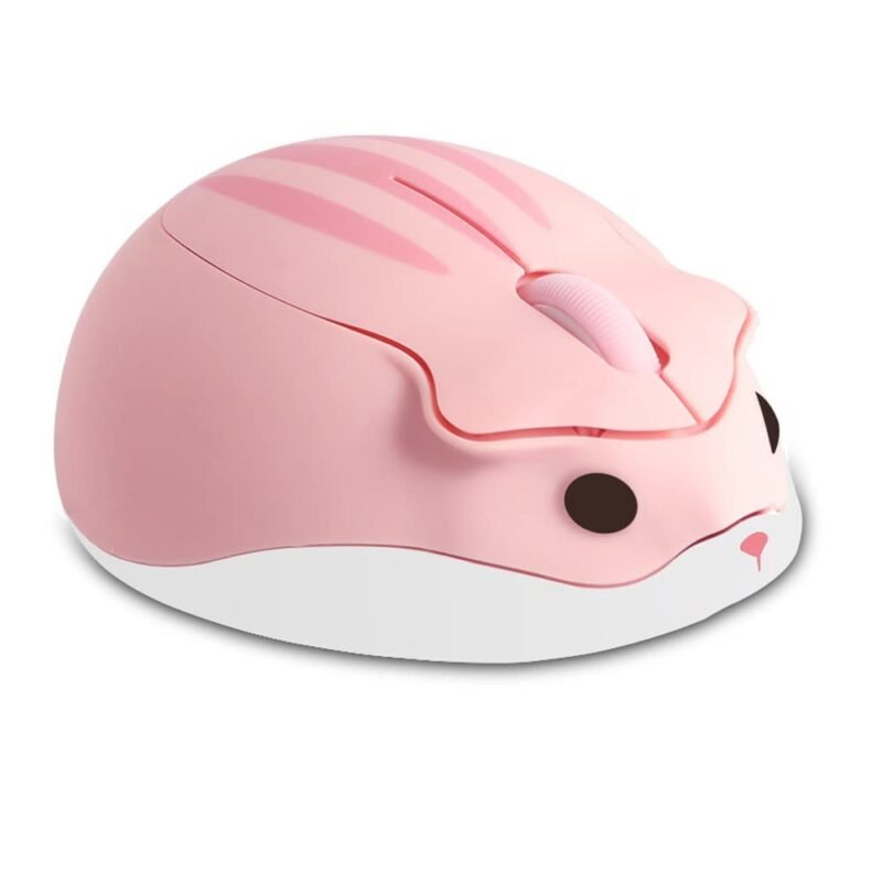 Pink Bluetooth Wireless Mouse, Cute Hamster Kawaii Silent Cordless Mouse, Portable Lightweight Quiet Gaming Mice for PC Laptop, Mac, iPad Pro, MacBook Pro/Air, Kids, Women, Girls, Office, Travel Gift