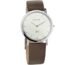 Titan Edge Quartz Analog Silver Dial Brown Leather Strap Watch for Men - NT1595SL03