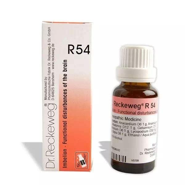 Dr. Reckeweg R 54 Functional Disturbances Brain Drop 22 ML
