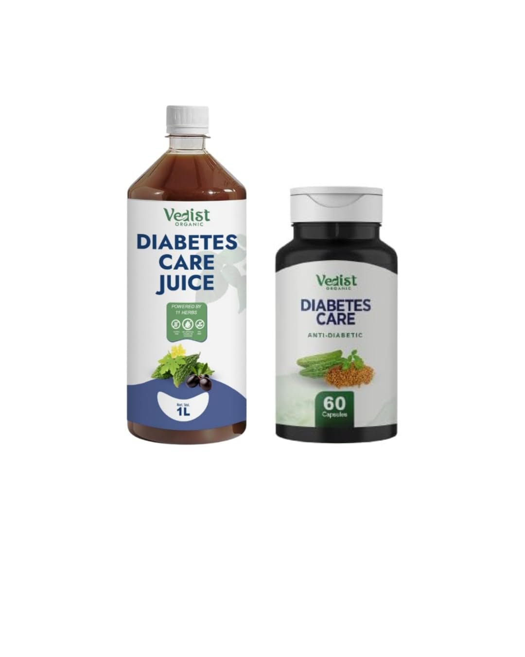 Diabetes Care Juice & Diabetes Capsule | Ayurvedic Combo for Blood Sugar Management