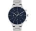 Titan On Trend Quartz Multifunction Midnight Blue Dial Silver Stainless Steel Strap Watch for Men - NT90102SM01