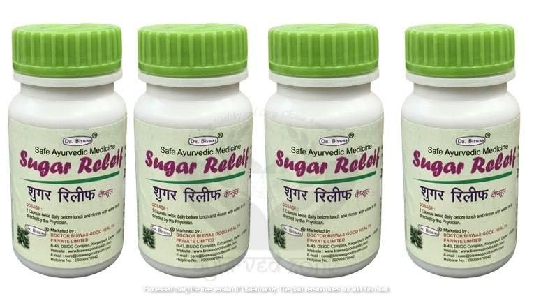 Sugar Relief Capsule with Giloy & Gymnema | Ayurvedic Herbal Supplement | 50 Capsules (Pack of 4)