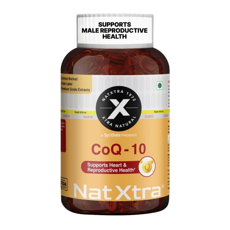 Natxtra CoQ10 | Male Fertility Support | Enhances Sperm Health, Count, & Motility (60 Capsules)