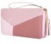 Women Long Wallet Purse with Wrist Strap, Zip Around Clutch Wallet, 3 Color Panel Design, Card Holder, Phone Pocket Style Organizer, Tassel Zipper Wallet for Ladies, Girls, Daily Use