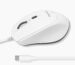 Macally USB C Mouse for Mac - Precise, Comfortable, and Quiet - Wired Type C Mouse for MacBook Pro |Air|PC|iOS|Android - Ambidextrous Body, 4 DPI Modes, & Silent Buttons - Optical Mouse USB C - White
