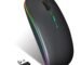 Wireless Mouse for Computer Laptop,Bluetooth Mouse for Apple MacBook,Dual Mode BT 5.0+ 2.4GHz USB Mice