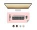 Bellblock Large Extended Reversible Desk Mat/Mouse Pad/Gaming Pad for Office/Home| Vegan Leather | Anti-Skid, Slip-Resistant, Splash-Proof | Pink & Green | 60x30cm