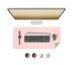 Bellblock Large Extended Reversible Desk Mat/Mouse Pad/Gaming Pad for Office/Home| Vegan Leather | Anti-Skid, Slip-Resistant, Splash-Proof | Pink & Green | 60x30cm