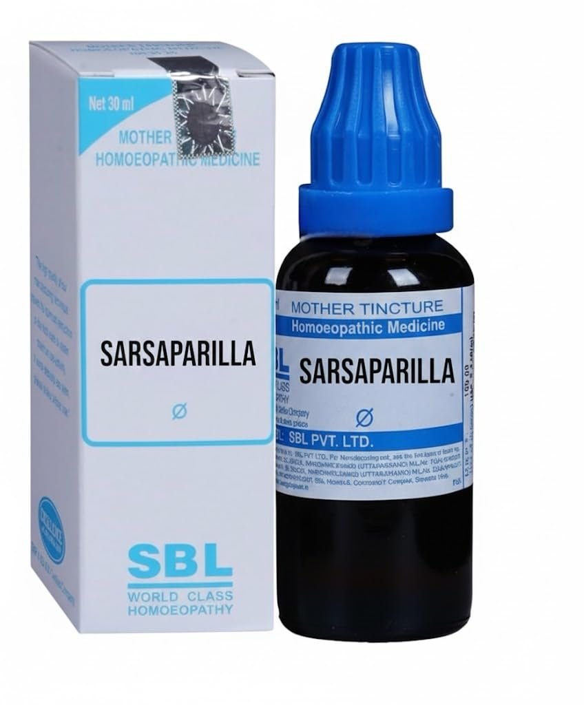 SBL Sarsaparilla Mother Tincture Q, Homoeopathic Medicine, 30ml Liquid, Clear
