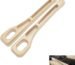 2PCS Universal Car Seat Gap Filler with Phone Holder Double Slot Organizer & Space Filler Strip Anti-Drop, Leak-Proof Design for Keys, Cards, Coins Fits Most Vehicles (Cream)