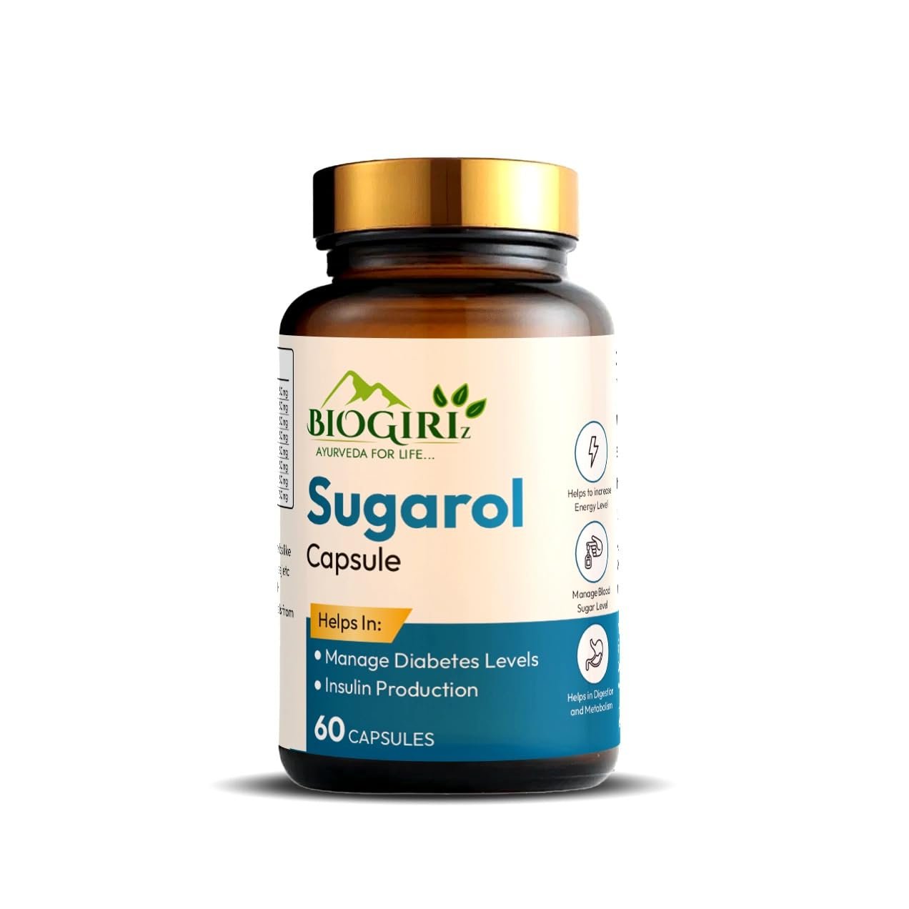 Sugarol Capsules | Herbal Blood Sugar Support Supplement | Ayurvedic Formula with Gymnema, Fenugreek, Karela & Shilajit | 60 Capsules