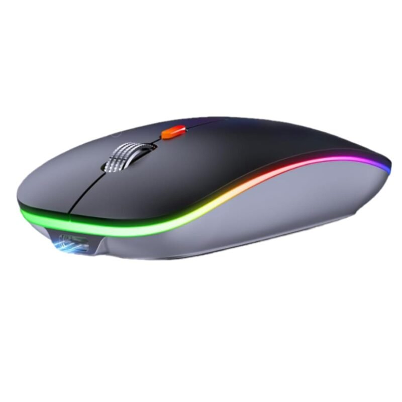 Offbeat Dash Dual Bluetooth 5.1+ 5.0 & 2.4Ghz Wireless, Type-C Rechargeable Silent Click Mouse, Triple Device connectivity Windows, Mac, iOS, Android (Black)