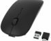 HOTDREAM - Wireless Rechargeable Bluetooth Mouse for MacBook Pro/Air/iPad Air/iPad Pro/Laptop/Tablet/iPhone/PC, Bluetooth 5.2/3.0 and 2.4GHz, Black