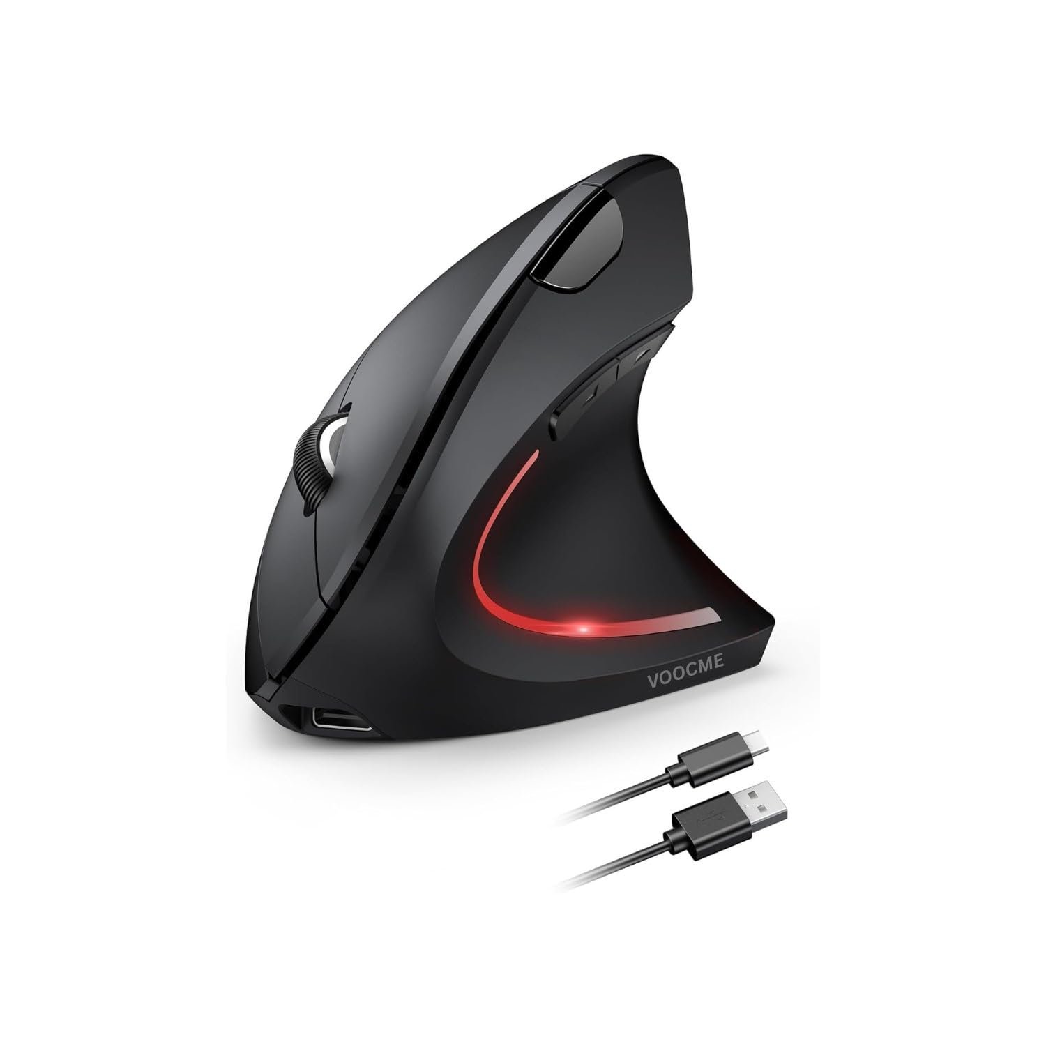 Ergonomic Mouse Wireless, Rechargeable Mous Wire-Less Silent for Carpal Tunnel Right Hand, 2.4GHz USB Vertical Mouse Wireless for Laptop, 5 Adjustable 4800 DPI, Computer, MacBook, Desktop