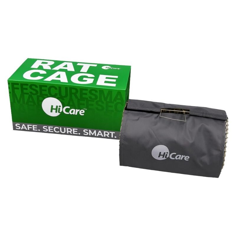 HiCare RatCage with Sleeves | Humane Rat Trap Cage – Pet-Safe, Non-Toxic Rodent Catcher | Durable Rust-Resistant Galvanized Steel | Reusable & Washable Rat Catcher for Home, Garden & Yard