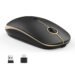 VssoPlor Type C Wireless Mouse, USB C MacBook Wireless Mouse, Black Gold