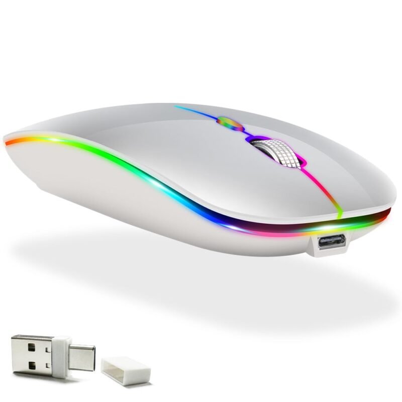 Bluetooth Mouse for MacBook pro/Air/Laptop/Mac,Rechargeable BT Mouse,Wireless Mouse for Windows Laptop/Notebook/pc MacBook Air MacBook Mac (Bluetooth Mouse/Pink-Black)