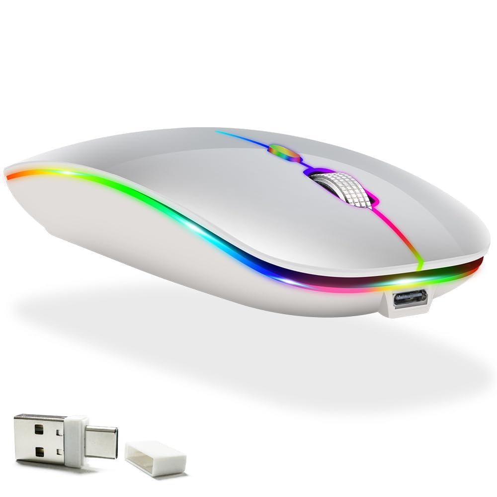 Bluetooth Mouse for MacBook pro/Air/Laptop/Mac,Rechargeable BT Mouse,Wireless Mouse for Windows Laptop/Notebook/pc MacBook Air MacBook Mac (Bluetooth Mouse/Pink-Black)