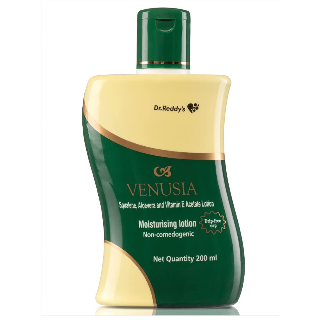 Dr. Reddy’s Venusia Moisturizing Lotion With Aloe Vera, Vitamin E and Squalene, Everyday use lotion, For All Skin Types, Smooth and Moisturized Skin for Long Hours, Non-Greasy, 200ml