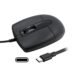 USB-C Wired Mouse, Silent Optical Mouse for MacBook, Laptop, Black