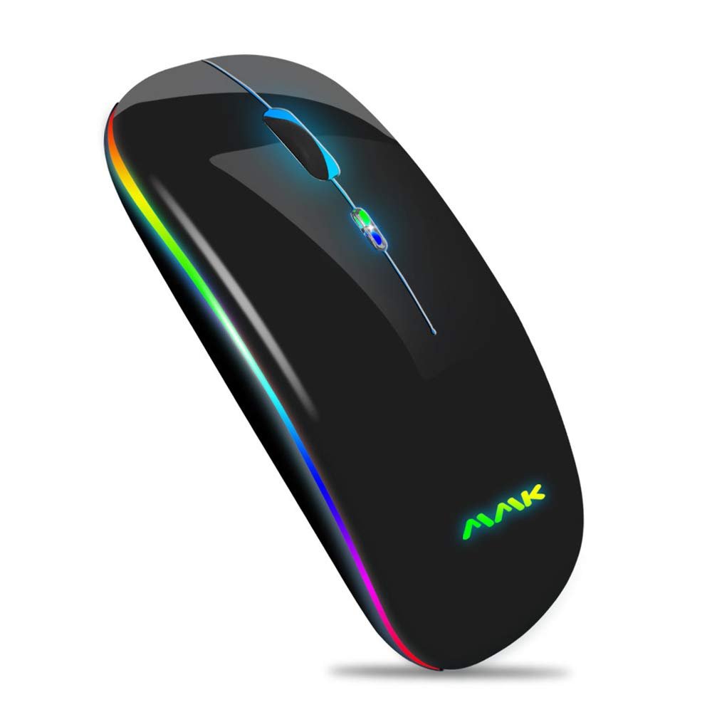 Bluetooth Mouse Wireless Mouse Slim 2.4G LED Rechargeable Portable Optical Office Mouse,3 Adjustable DPI Dual Mode Bluetooth Wireless Mouse for MacBook,Laptops Windows,Mac OS ,iPad OS 13 or Later