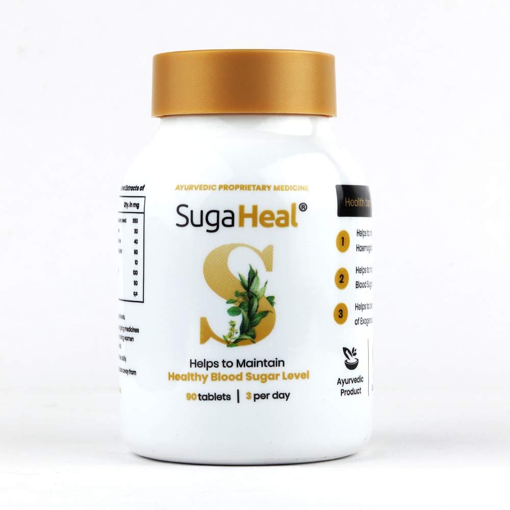Sugaheal Pack of 2 (180 Tablets) | Diabetes Care Tablet | Ayurvedic product | helps maintain healthy blood sugar level and HbA1c