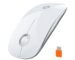 RAPIQUE USB C Wireless Mouse for MacBook, 2.4GHz USB-C Receiver, White