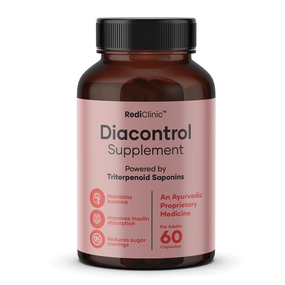DiaControl Capsules | Gudmar with Berberine HCL | Advanced Metabolic Support with Bitter Melon and Jamun | Helps Manage Healthy Blood Sugar Levels and Maintains Metabolic Balance | Helps in Healthy Glucose Levels | 60 Veg Capsules - Pack of 1
