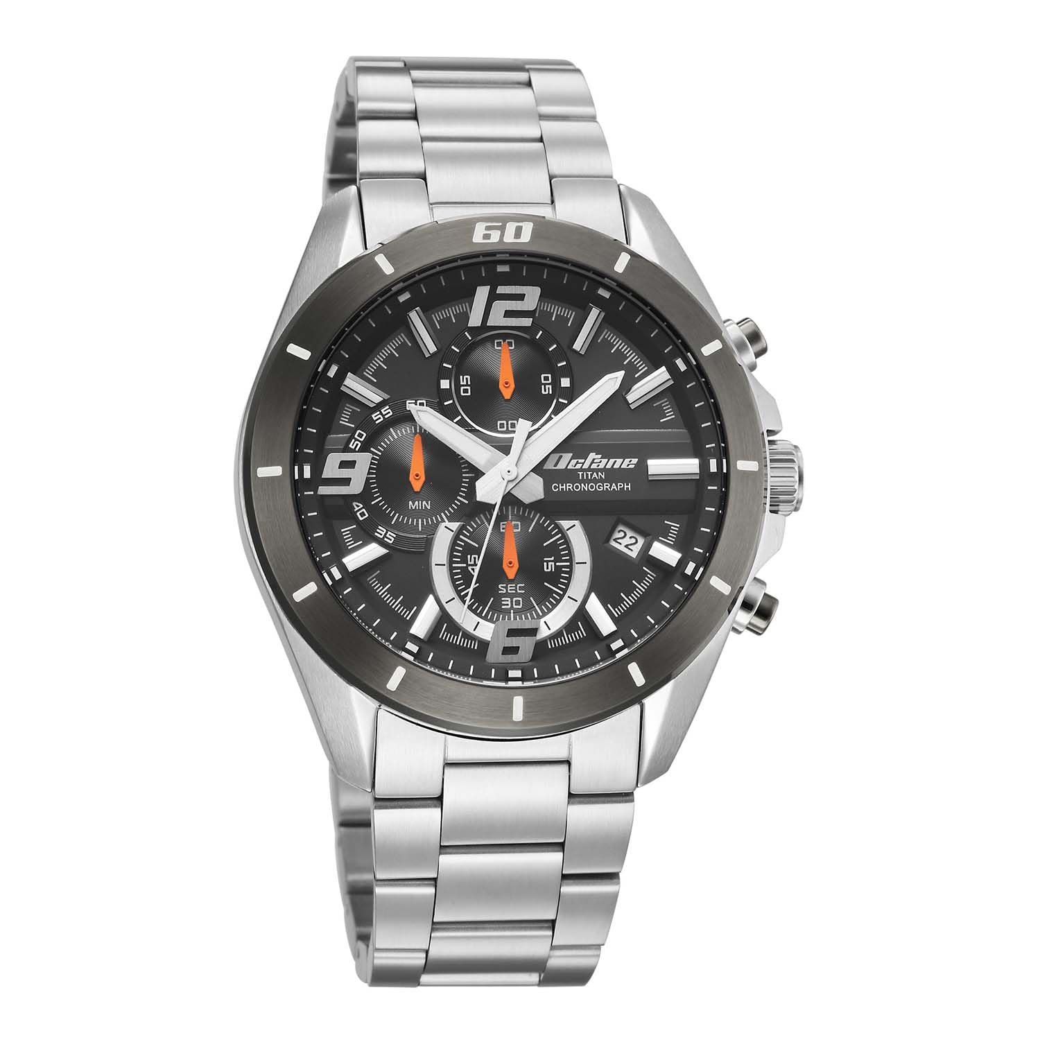 Titan Octane Velocity Sporty Round dial Stainless Steel Watch for Men