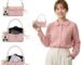 I Phone 17 Pro Max Cover Case Wallet Crossbody I Phone 17 Cover with Card Holder Strap Mini Bag Houndstooth Design for Women | Pink