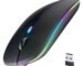 Afaartcci Rechargeable Wireless Mouse, Silent Bluetooth Mouse (Black)
