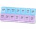 BPA Free Plastic Weekly Pill Organizer | 14 Large Compartments | Moisture Resistant Storage | Two Times Daily Layout | Medicines, Vitamins & Supplements | Multicolor | Pack of 1