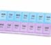 BPA Free Plastic Weekly Pill Organizer | 14 Large Compartments | Moisture Resistant Storage | Two Times Daily Layout | Medicines, Vitamins & Supplements | Multicolor | Pack of 1