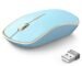 J JOYACCESS Wireless Mouse for Laptop, Portable Computer Mouse Wireless with 5 Adjustable DPI Levels, Silent Mouse for Notebook, MacBook, Chromebook, PC (Blue)