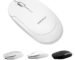 Macally Wireless Bluetooth Mouse for Mac, MacBook Pro/Air, iPad, and PC - Quiet Click and Comfortable Wireless Mouse - Compatible Apple Mouse Wireless with DPI 800/1200/1600 - White Wireless Mouse