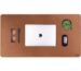V-CUBE Designs Premium Vegan Leather Desk Mat 75X40cm 2.4mm Thick&Padded|Laptop Mat/Extended Mouse Pad/Stitched, Reversible, Sturdy Deskspread with High Tear/Peel Strength|Anti-Slip,Splash-Proof| Tan