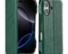 PULOKA PU Leather Flip Cover Compatible with iPhone 17 – Wallet Case with Card Slot, Magnetic Closure & Kickstand Stand Function (Green)
