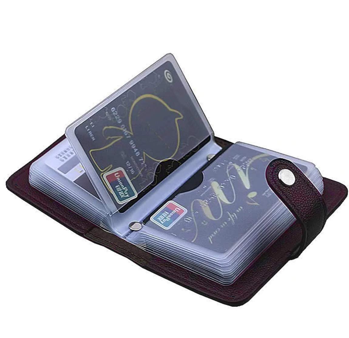 Stealodeal Brown 28 Slots Leather Debit/Credit/ATM Men & Women Card Holder