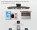 atdaraz LED Wireless Mouse, Slim Silent Mouse 2.4G Portable Mobile Optical Office Mouse with USB & Type-c Receiver, 3 Adjustable DPI Levels for Notebook, PC, Laptop, Computer, MacBook (Clear)