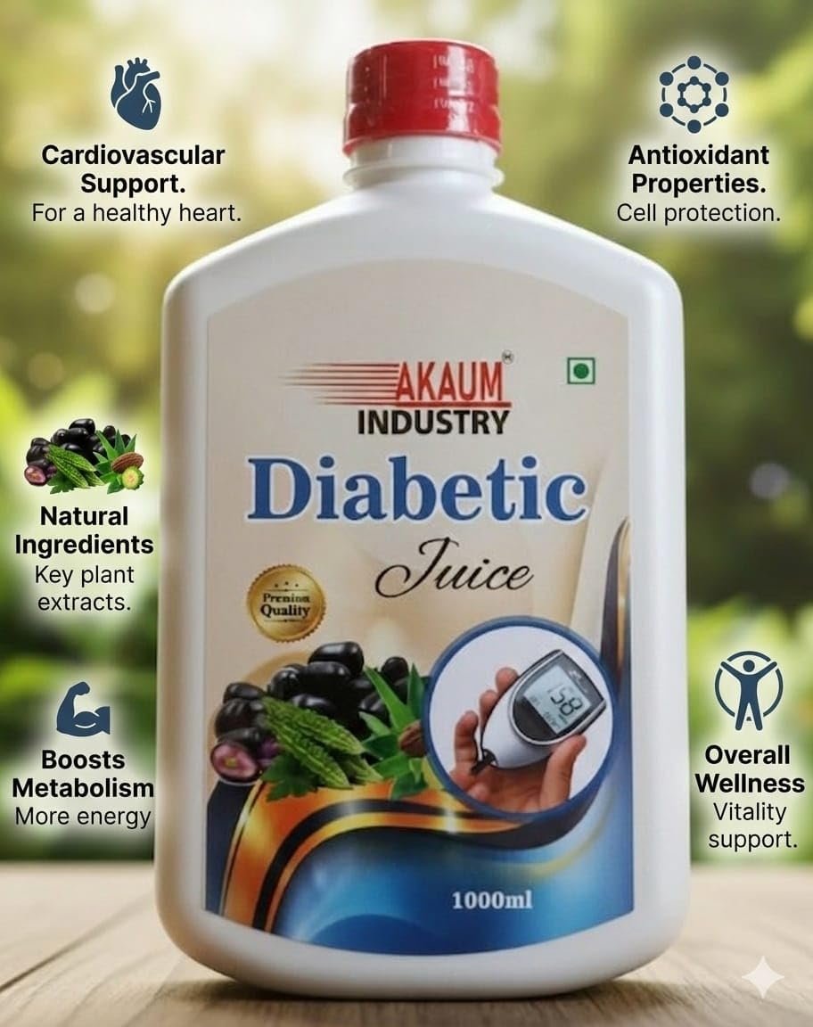 Ayurvedic Diabetic Juice - 1L | Herbal Liver Supplement | Antioxidant-Rich Formula | No Added Sugar & Artificial Colour 100% Ayurvedic Juice to support diabetic Levels (Neem ,karela, jamun & 11 Other herbs)
