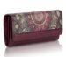 Wallet for Women Girls Stylish Latest Printed Faux Leather with Phone Space Coin Compartment Mobile Storage 4 Card Slots Holder Cash Zip Pockets Hand Clutch for Daily Use Ladies Purse (Maroon Mandala)
