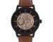 Titan Automatics Black Dial Tan Leather Strap Watch for Men - NT90110NL01