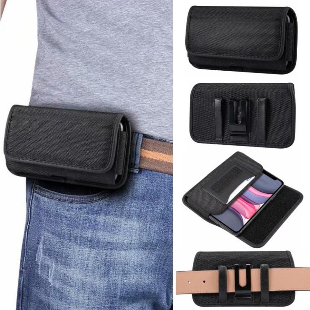 Anti-Scratch Nylon Phone Holster Clip On Phone Holster Protective Case for Galaxy S23/S22 Ultra 5G, Note 20/10+ Plus 5G, A14/S21 Ultra 5G, Phone Card Holder, Gift for Men, Husband, Father