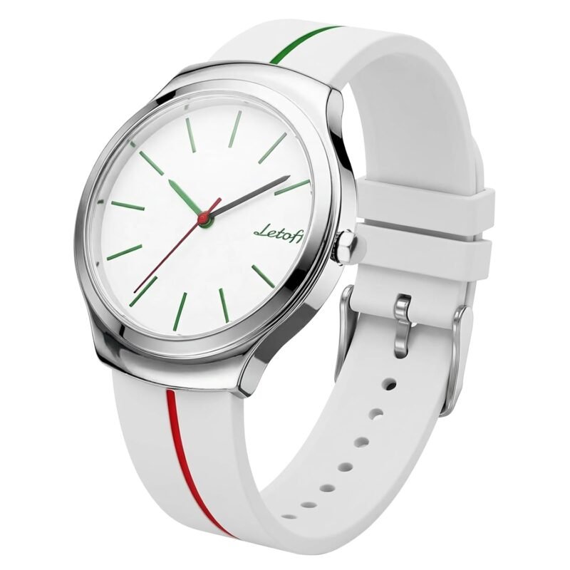 Letoff Modern Analog Watch, Colorful Markers, Silicone Band