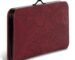 DOSYSO Women Faux Leather Wallet Stylish Latest Floral Flower Printed Clutches Mobile Phone Holder Card Slots Kiss Lock Zip Pocket Hand Clutch For Daily Use Gift Party Purse (Maroon)