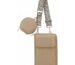 MOCA Womens Small Crossbody Bag for Mobile Cell Phone Holder Pocket Purse Wallet with Sling Adjustable Strap Shoulder Belt with Card Slots and Mini Coin Purse (Beige)