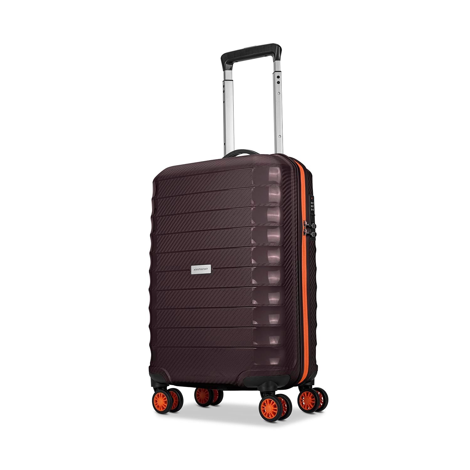 Aristocrat Altitude 8-Wheel Cabin Size Hard Case Trolley Bag, Brown