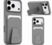 Phone Case with Wallet and Kickstand for iPhone 17 Pro Max Grey